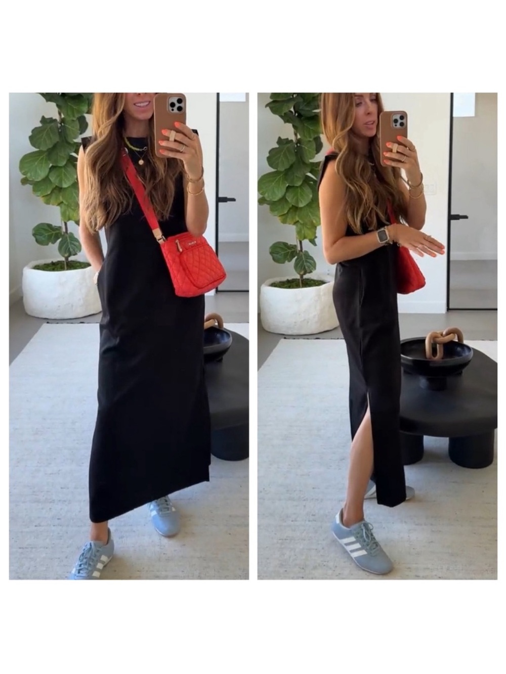 🆕 NWT Black Tee Shirt Maxi Dress Long Tall Pockets Comfy Loose BoHo Pockets 2X